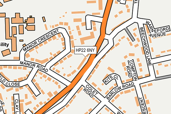HP22 6NY map - OS OpenMap – Local (Ordnance Survey)