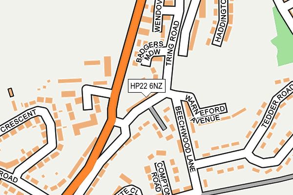 HP22 6NZ map - OS OpenMap – Local (Ordnance Survey)