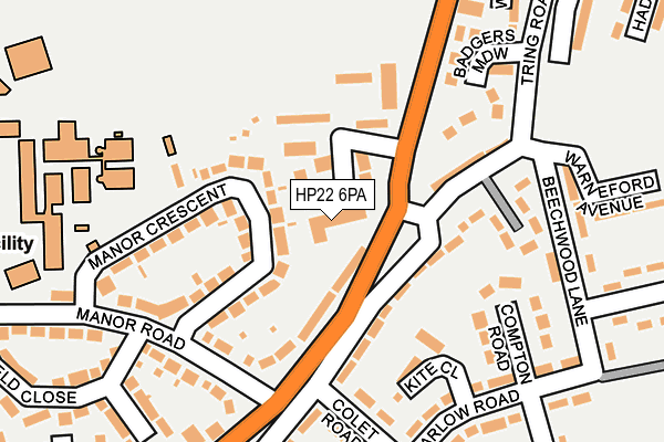 HP22 6PA map - OS OpenMap – Local (Ordnance Survey)