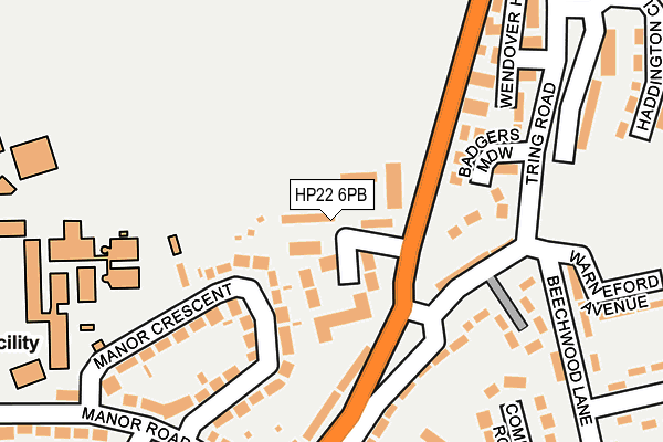 HP22 6PB map - OS OpenMap – Local (Ordnance Survey)