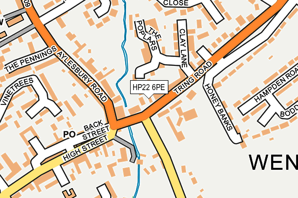 HP22 6PE map - OS OpenMap – Local (Ordnance Survey)