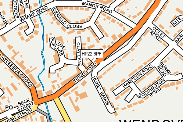 HP22 6PF map - OS OpenMap – Local (Ordnance Survey)
