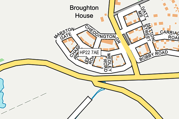 HP22 7AE map - OS OpenMap – Local (Ordnance Survey)