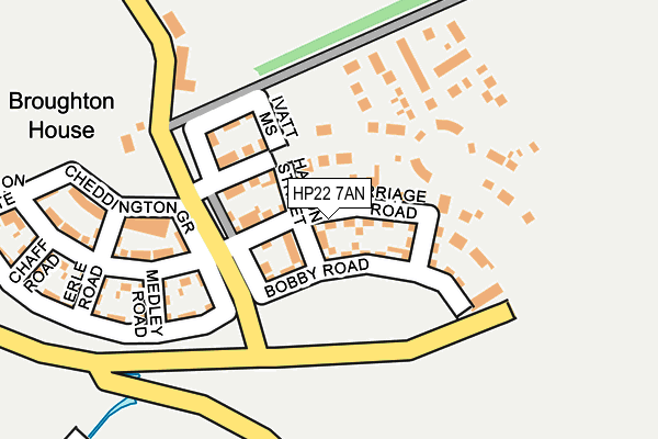 HP22 7AN map - OS OpenMap – Local (Ordnance Survey)