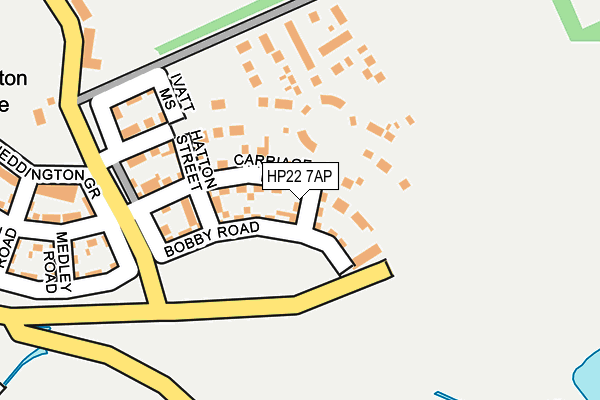 HP22 7AP map - OS OpenMap – Local (Ordnance Survey)