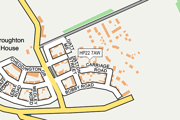 HP22 7AW map - OS OpenMap – Local (Ordnance Survey)