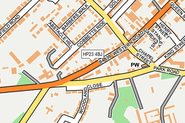 HP23 4BJ map - OS OpenMap – Local (Ordnance Survey)