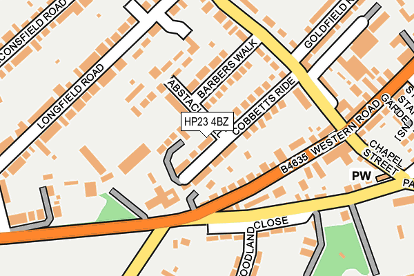 HP23 4BZ map - OS OpenMap – Local (Ordnance Survey)
