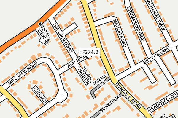 HP23 4JB map - OS OpenMap – Local (Ordnance Survey)