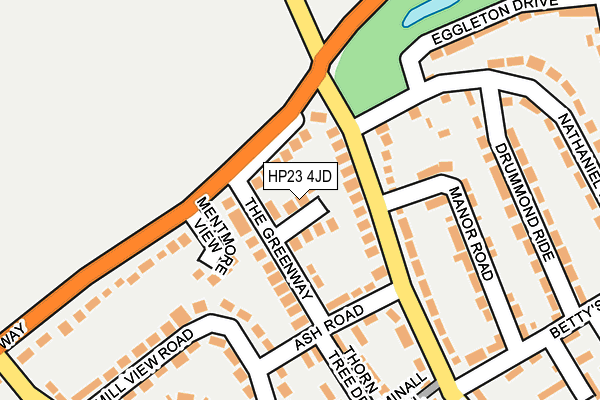 HP23 4JD map - OS OpenMap – Local (Ordnance Survey)