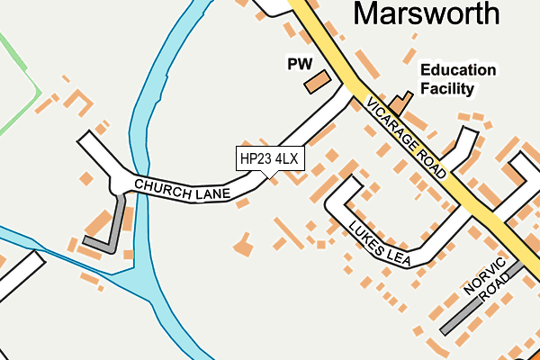 HP23 4LX map - OS OpenMap – Local (Ordnance Survey)