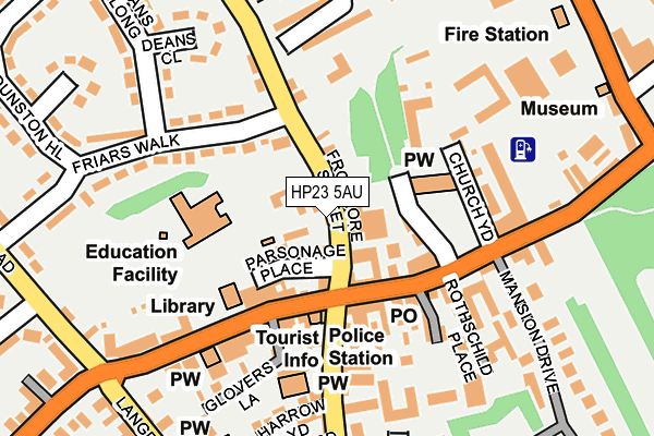 HP23 5AU map - OS OpenMap – Local (Ordnance Survey)