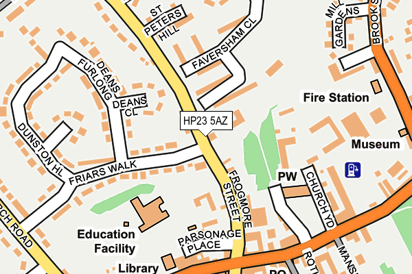 HP23 5AZ map - OS OpenMap – Local (Ordnance Survey)