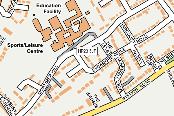 HP23 5JF map - OS OpenMap – Local (Ordnance Survey)