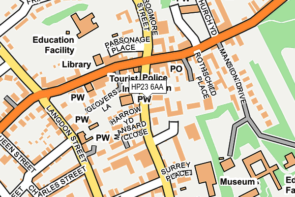 HP23 6AA map - OS OpenMap – Local (Ordnance Survey)