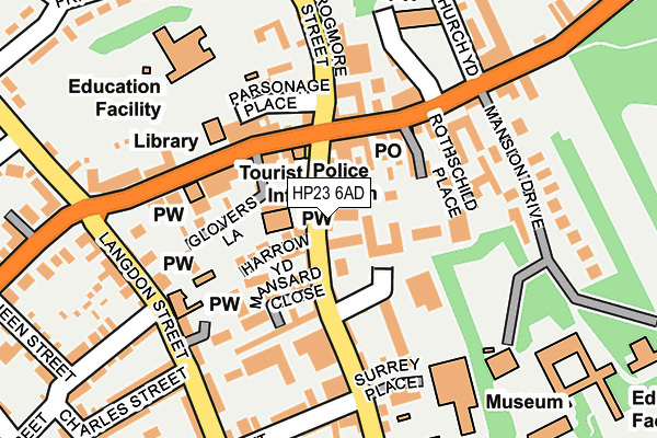 HP23 6AD map - OS OpenMap – Local (Ordnance Survey)