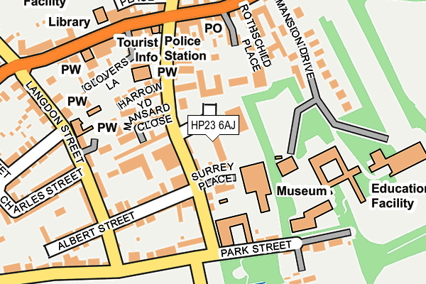 HP23 6AJ map - OS OpenMap – Local (Ordnance Survey)