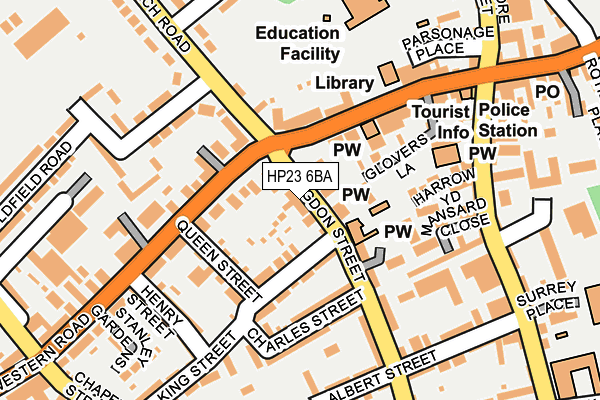 HP23 6BA map - OS OpenMap – Local (Ordnance Survey)