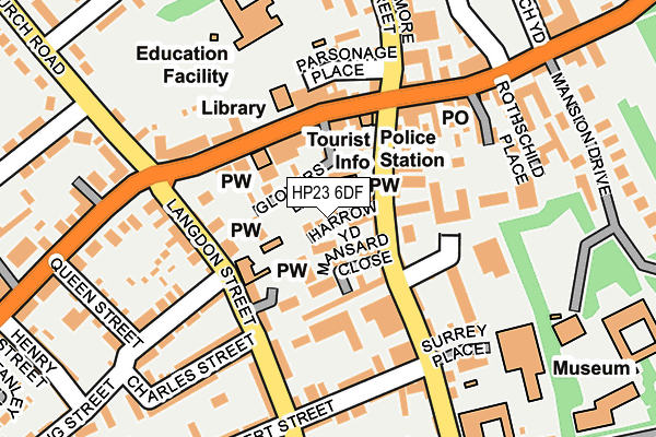HP23 6DF map - OS OpenMap – Local (Ordnance Survey)