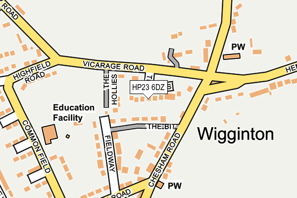 HP23 6DZ map - OS OpenMap – Local (Ordnance Survey)