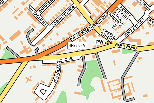HP23 6FA map - OS OpenMap – Local (Ordnance Survey)