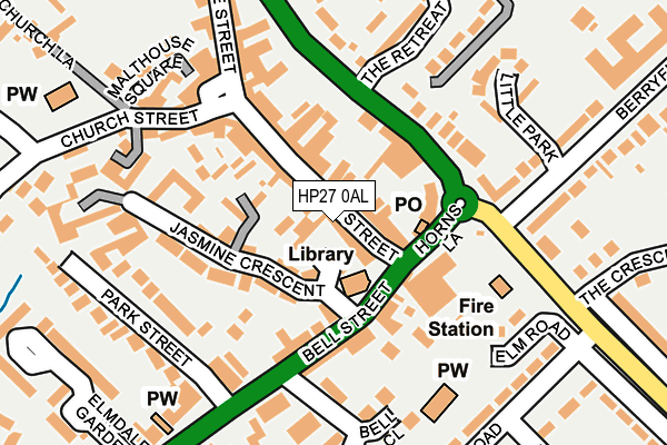 HP27 0AL map - OS OpenMap – Local (Ordnance Survey)