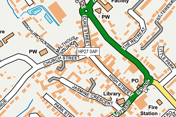 HP27 0AP map - OS OpenMap – Local (Ordnance Survey)