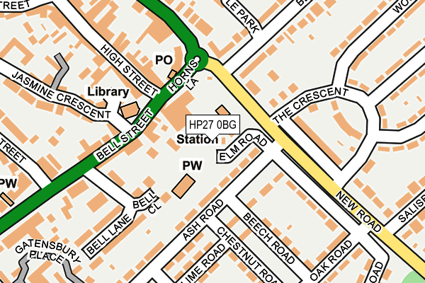 HP27 0BG map - OS OpenMap – Local (Ordnance Survey)