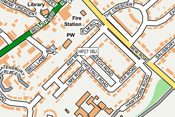 HP27 0BJ map - OS OpenMap – Local (Ordnance Survey)