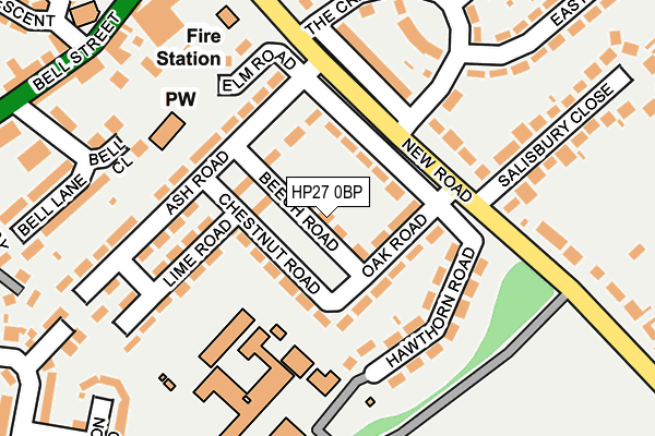 HP27 0BP map - OS OpenMap – Local (Ordnance Survey)