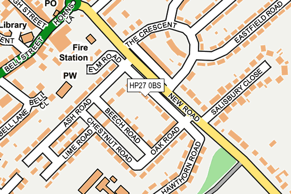 HP27 0BS map - OS OpenMap – Local (Ordnance Survey)