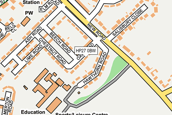 HP27 0BW map - OS OpenMap – Local (Ordnance Survey)