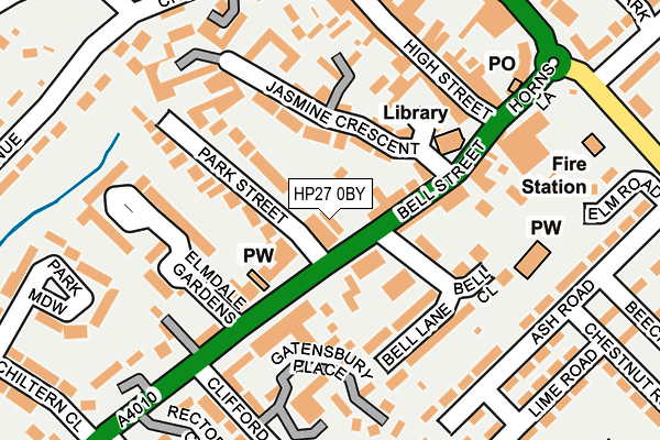 HP27 0BY map - OS OpenMap – Local (Ordnance Survey)