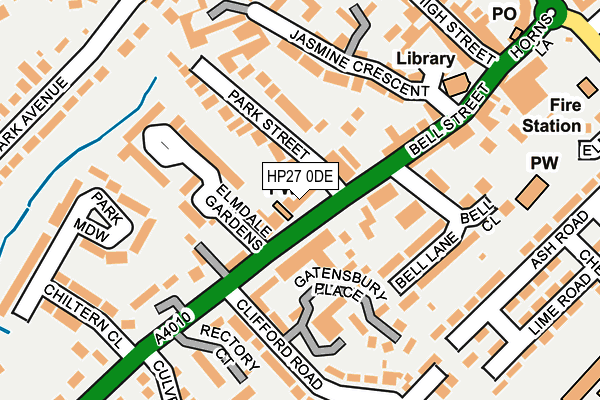 HP27 0DE map - OS OpenMap – Local (Ordnance Survey)