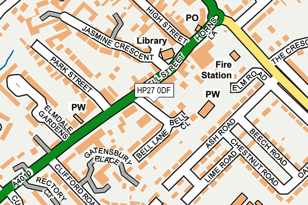 HP27 0DF map - OS OpenMap – Local (Ordnance Survey)