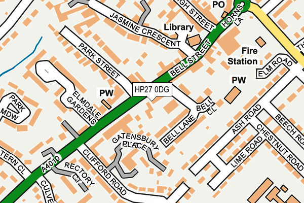 HP27 0DG map - OS OpenMap – Local (Ordnance Survey)