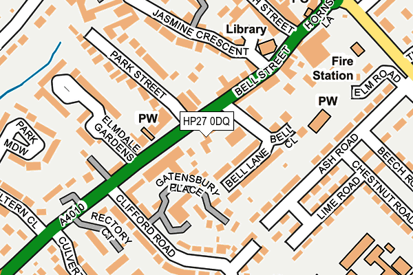 HP27 0DQ map - OS OpenMap – Local (Ordnance Survey)