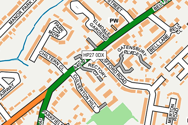 HP27 0DX map - OS OpenMap – Local (Ordnance Survey)