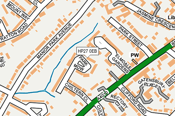 HP27 0EB map - OS OpenMap – Local (Ordnance Survey)