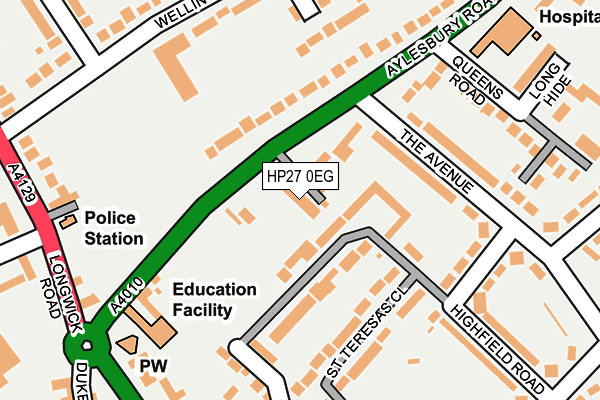 HP27 0EG map - OS OpenMap – Local (Ordnance Survey)