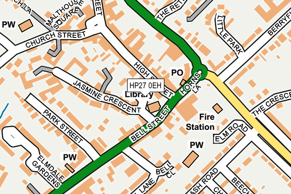 HP27 0EH map - OS OpenMap – Local (Ordnance Survey)