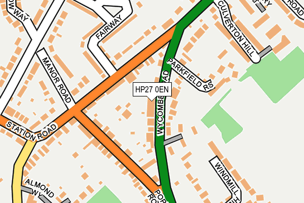 HP27 0EN map - OS OpenMap – Local (Ordnance Survey)