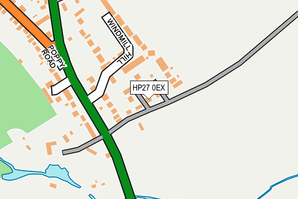 HP27 0EX map - OS OpenMap – Local (Ordnance Survey)