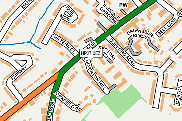 HP27 0EZ map - OS OpenMap – Local (Ordnance Survey)