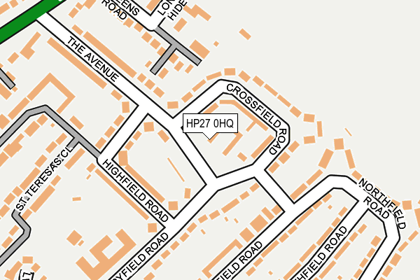 HP27 0HQ map - OS OpenMap – Local (Ordnance Survey)