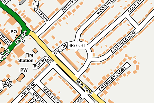 HP27 0HT map - OS OpenMap – Local (Ordnance Survey)