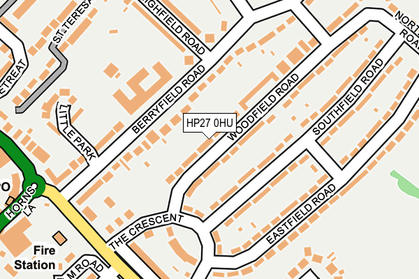 HP27 0HU map - OS OpenMap – Local (Ordnance Survey)
