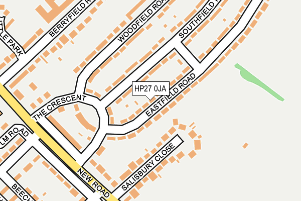 HP27 0JA map - OS OpenMap – Local (Ordnance Survey)