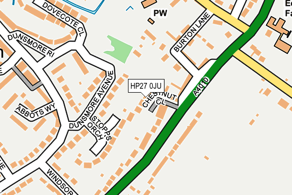 HP27 0JU map - OS OpenMap – Local (Ordnance Survey)