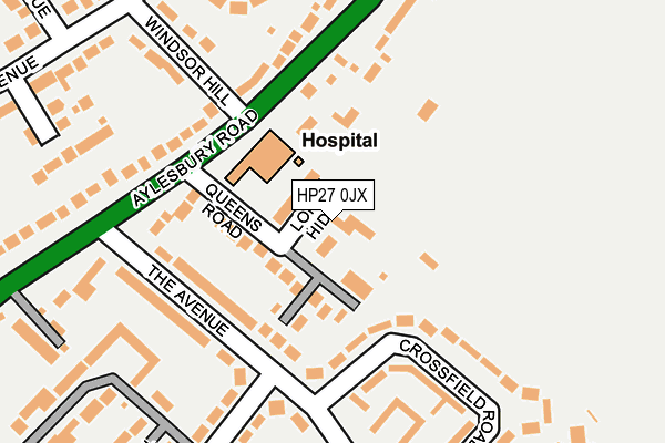 HP27 0JX map - OS OpenMap – Local (Ordnance Survey)
